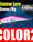 AFISHLURE Bass Wobblers Trout Fishing Lure 66mm/8g Minnow Hard Baits Iscas Artificial Pesca Leurre
