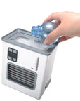 New Air Cooler Battery Plug-In Dual-Use Air Conditioner Desktop Smart Digital Display Mini BLU BREEZE Air Cooler
