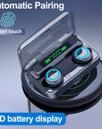 New Product F9 Wireless Binaural Private Model TWS Power Display Touch 5.0 Digital Display With Power Bank F9-5