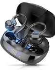 TWS VV2 Bluetooth Earphones With Microphones Sport Ear Hook LED Display Wireless Headphones HiFi Stereo Earbuds Waterproof Headsets