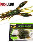 AFISHLURE 4pcs/lot AR-14 hammer Crab clamp Shrimp 80mm 5.5g claw Bait artificial lure sauce green bait Swimbait Fake