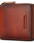 Men's Wallet Leather Zero Purse Zipper Wallet Horizontal Multi-Function Gift Box Wallet