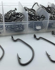 Rompin 100pcs/box High carbon Steel Fishing Hooks Crank Lead Sharp worm 2