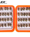 LEO 40pcs/box Fly Fishing Flies Lure High Carbon Steel Fly Tying Hooks for Trout Fishing Artificial Flies