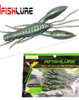 AFISHLURE 4pcs/lot AR-14 hammer Crab clamp Shrimp 80mm 5.5g claw Bait artificial lure sauce green bait Swimbait Fake