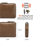Men's Wallet Leather Zero Purse Zipper Wallet Horizontal Multi-Function Gift Box Wallet