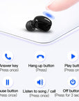 Mini In-Ear 5.0 Bluetooth Earphone HiFi Wireless Headset With Mic Sports Earbuds Handsfree Stereo Sound Earphones for all phones