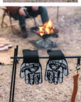 Outdoor 800 degree heat resistant gloves, thermal insulation and anti scald gloves, silicone BBQ barbecue oven thickened gloves