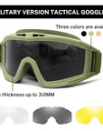 Military Tactical Goggles Outdoor Windproof Sports Army Airsoft Shooting Glasses Cycling Mountaineering Eyewear UV400
