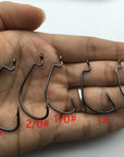 Rompin 100pcs/box High carbon Steel Fishing Hooks Crank Lead Sharp worm 2