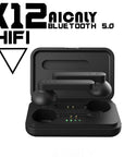 X12 TWS Bluetooth headphones Earbuds HIFI Sport Wireless earphones Noise reduction In-Ear Headset For Black i9000 i12 Pro