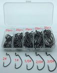 Rompin 100pcs/box High carbon Steel Fishing Hooks Crank Lead Sharp worm 2