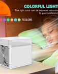 Mini Air Conditioner Air Cooler Fan 7 Colors Light USB Portable Air Conditioner Sterilization isinfection Air Cooling Fan