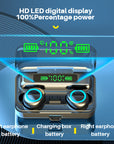 New Product F9 Wireless Binaural Private Model TWS Power Display Touch 5.0 Digital Display With Power Bank F9-5
