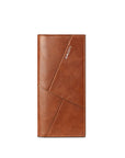 New Multi-Function Anti-Theft Brush Soft Leather Clip Long Ultra-Thin Splicing Two Fold Men's Wallet