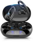 TWS VV2 Bluetooth Earphones With Microphones Sport Ear Hook LED Display Wireless Headphones HiFi Stereo Earbuds Waterproof Headsets