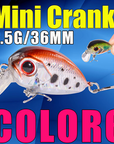 AFISHLURE 36mm 3.5g Crank Bait Hard Plastic Artificial Fishing Lure Fake carp Pesca Wobbler Leurre Peche Isca