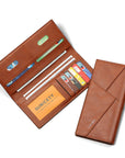 New Multi-Function Anti-Theft Brush Soft Leather Clip Long Ultra-Thin Splicing Two Fold Men's Wallet