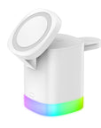 3 In 1 Magnetic Wireless Fast Charger For Smart Phone RGB Ambient Light Charging Station For Airpods IWatch
