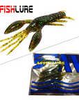 AFISHLURE 4pcs/lot AR-14 hammer Crab clamp Shrimp 80mm 5.5g claw Bait artificial lure sauce green bait Swimbait Fake