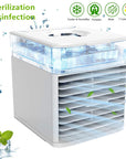 Mini Air Conditioner Air Cooler Fan 7 Colors Light USB Portable Air Conditioner Sterilization isinfection Air Cooling Fan