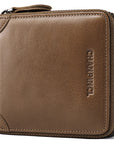 Men's Wallet Leather Zero Purse Zipper Wallet Horizontal Multi-Function Gift Box Wallet