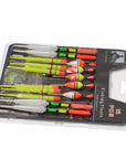 LEO 15pcs/set Plastic Fishing Float Tube Buoy Bobber with Rubber Connector Tackle Accessories