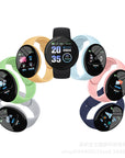 New D18S Macaron Heart Rate Exercise Step Meter Health Monitoring Eight Colors Custom Background Smart Bracelet