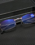 Ahora Anti Blue Light Blocking Rimless Reading Glasses Women Men Square Frameless Presbyopic Glasses Diopters +1.0 1.5 2 2.5 4.0