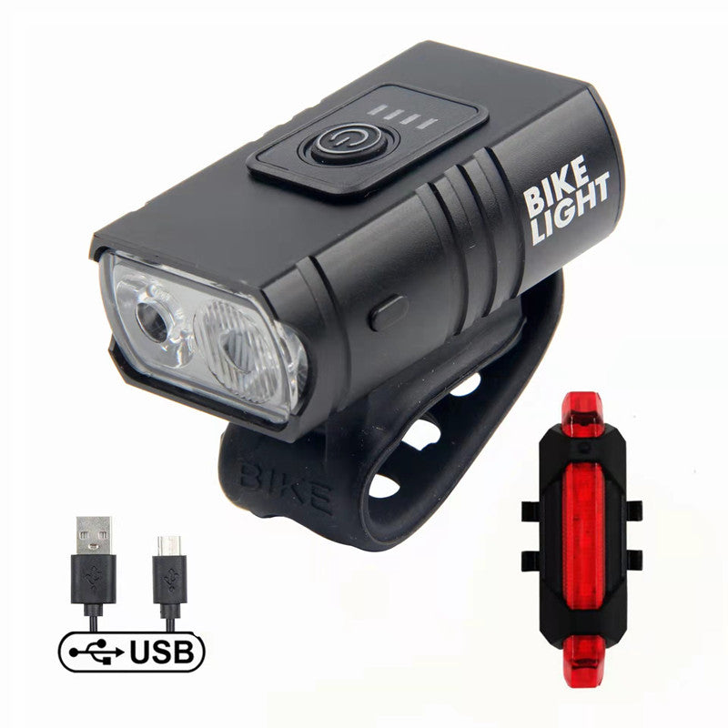 
  
  Rechargeable bicycle cycling night light USB light T6 light Strong flashlight Mountain bike front and rear light accessories
  
