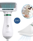 2-In-1 Portable Dog Dryer Dog Hair Dryer And Comb Brush Pet Grooming Cat Hair Comb Dog Fur Blower Low Noise