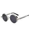 Round Metal Steampunk Sunglasses for Men Women