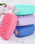 Creative Silicone Bubble Bath Brush Double-Sided Massage Scalp Backrubbing Bath Massage Brush  Skin Clean Shower Brushes