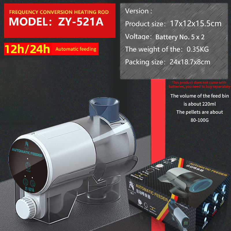 Automatic Fish Feeder Fish Tank Feed Pellet Timing Feeding Machine LCD ...