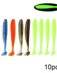 QXO 10pcs/Lot Soft Lures Silicone Bait 7cm 2g Goods For Fishing Sea Fishing Pva Swimbait Wobblers Artificial Tackle