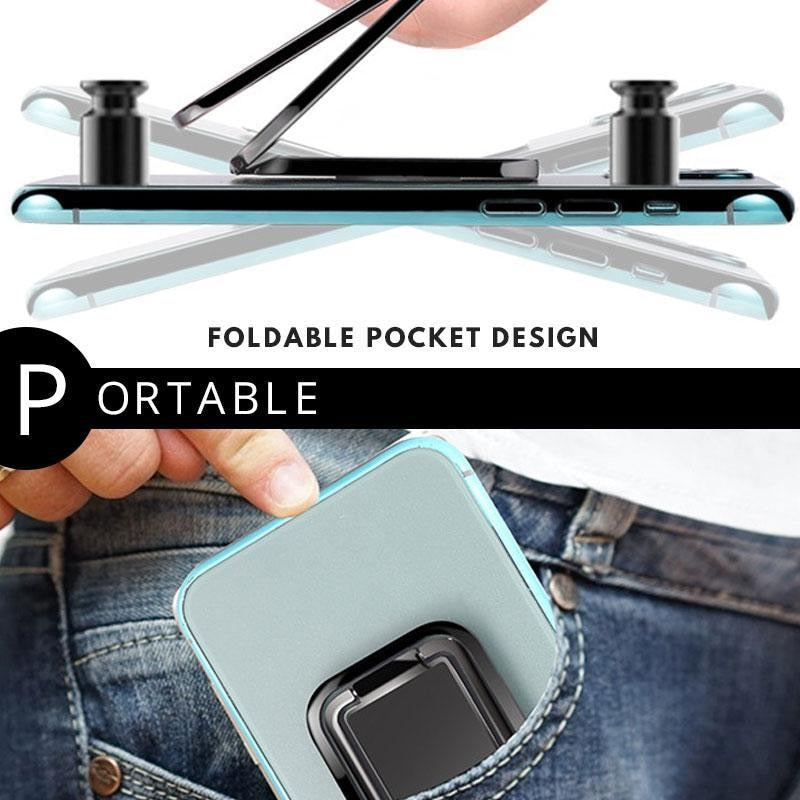 
  
  New Square Double Magic Ring Phone Holder Stand Metal Phone Holder Foldable Mobile Phone Stand Folding Sticky Desktop
  
