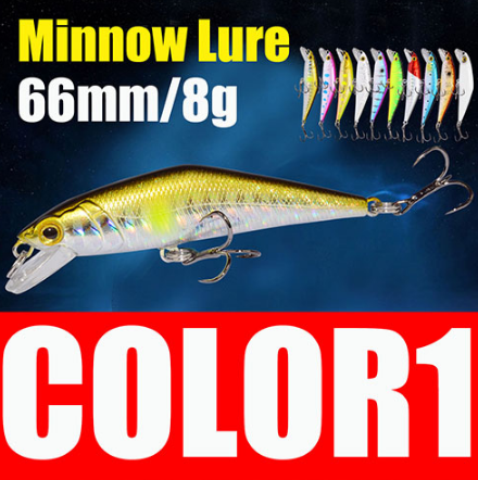 
  
  AFISHLURE Bass Wobblers Trout Fishing Lure  66mm/8g Minnow  Hard Baits Iscas Artificial Pesca Leurre
  
