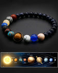 Universe Solar System Bracelet Women Natural Stone Eight Planets Bracelet Men Best Friends Gift For Him Gift For Her MY8