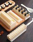 10pcs/Set Easy To Use DIY Rice Ball Sushi Maker Mold Kitchen Sushi Making Tool Set for Sushi Roll Kitchen Accessory Cooking Tool