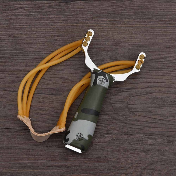 
  
  Slingshot Shooting Hunting Slingshot Three Card Six-strand Stainless Steel Slingshot
  
