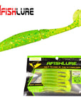 AFISHLURE 6pcs/lot T Tail Soft Worm 3.2g 75mm Paddle wobbler fishing lure for bass Fishing Bait Grub Swimbait