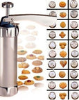 Hot Manual Cookie Press Stamps Set Baking Tools 24 In 1 With 4 Nozzles 20 Cookie Molds Biscuit Maker Cake Decorating Extruder