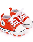 Baby Shoes Boy Girl Star Solid Sneaker Cotton Soft Anti-Slip Sole Newborn Infant First Walkers Toddler Casual Canvas Crib Shoes