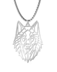 My Shape Wolf Animal Necklace 316L Stainless Steel Forest Animals Men Necklace Hollow Cut Out Pendant Jewelry Gift For Women