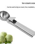 430 Stainless Steel Ice Cream Scoop Dual-Use Function Fruit Scoop Ice Cream Scoop Ball Scoop