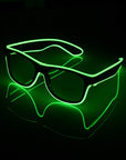 Voice control EL Wire LED Glasses Glowing Party Supplies Lighting Novelty Gift Bright Light Festival Party Glow Sunglasses