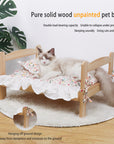 Solid Wood Pet Bed Net, Red Cat Nest, Dog Bed, Summer and Winter, Floor To Floor, Wooden Detachable and Washable Cat Bed