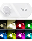 New Bedside Table Lamp Colorful Diamond Night Light Wireless Charger Multifunctional 2-In-1 Magnetic Atmosphere Lamp