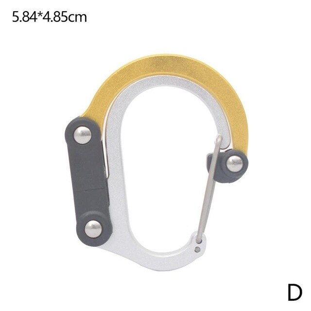 
  
  D-type aluminum alloy carabiner multi-function hang buckle outdoor travel casual fast hanging safety hook
  
