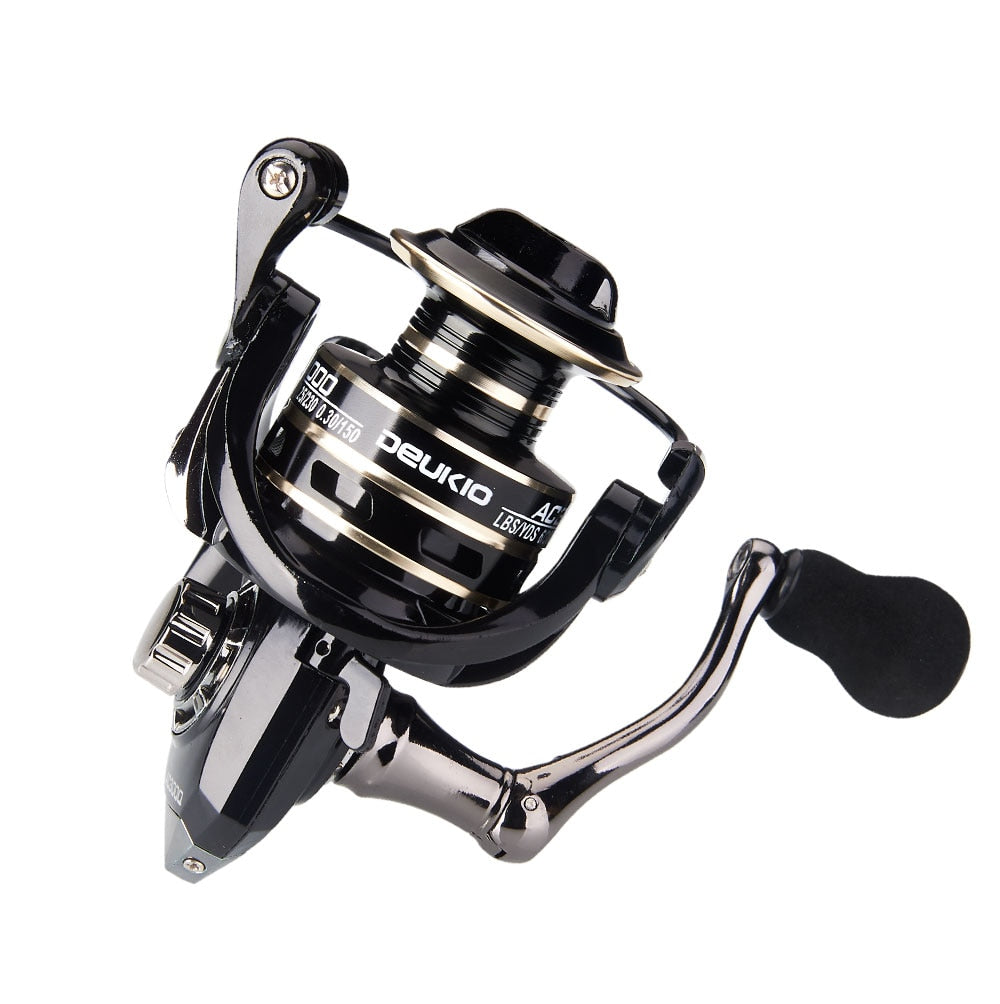 
  
  New 13+1BB Fishing Spinning Reel 2000-6000 No Gap Metal Spool Gear Ratio 5.2:1  Reel Carp Fishing Gear Pesca
  
